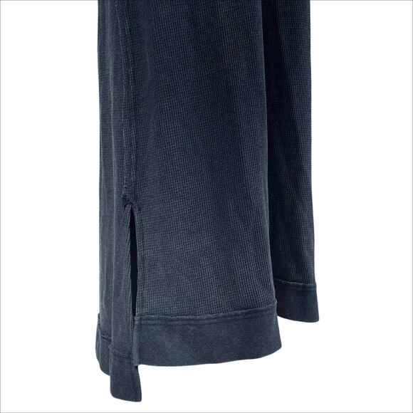 ANTHROPOLOGIE SATURDAY SUNDAY Black Henley Waffle Knit Midi Dress Size XS - Picture 3 of 8